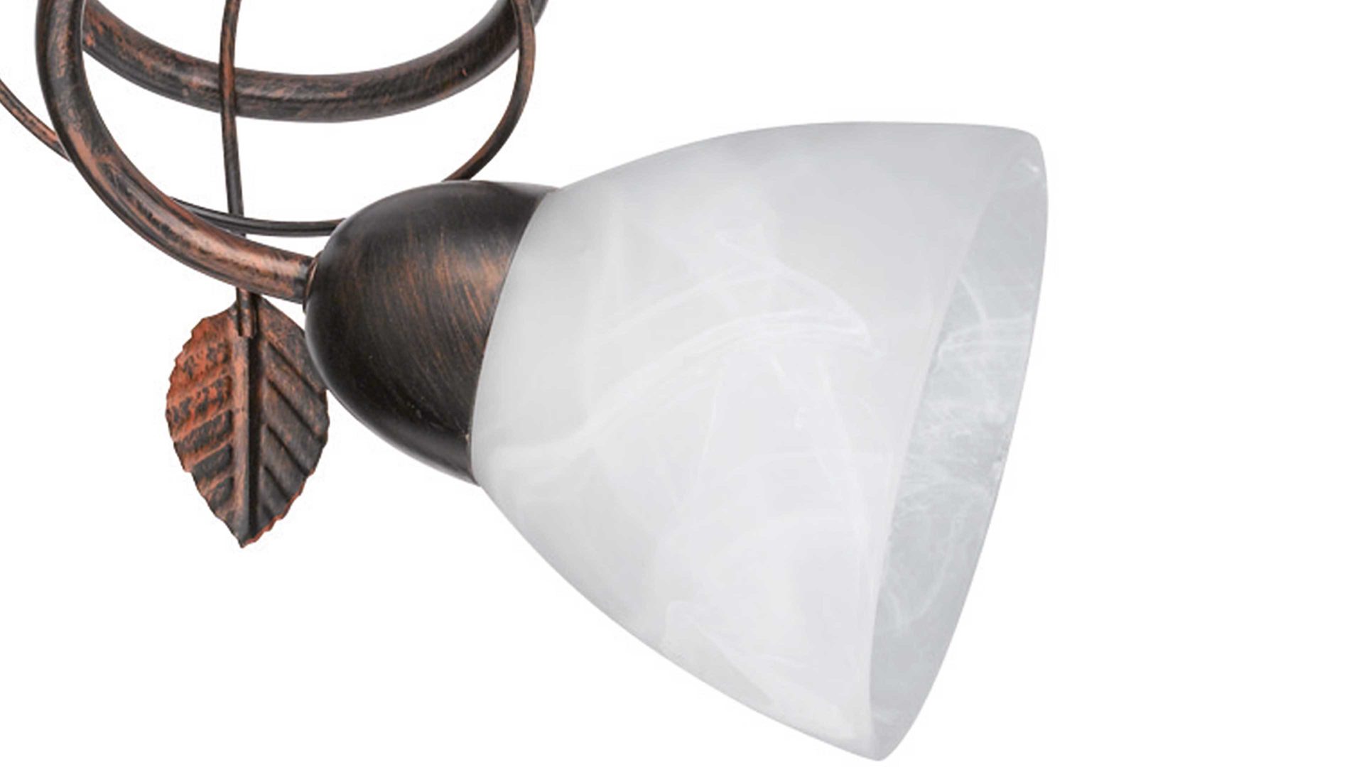 Deckenleuchte Trio lighting for you aus Metall in Metallfarben TRIO Leuchtenserie Traditio - Deckenleuchte antik rostfarbenes Metall – drei Lampenschirme