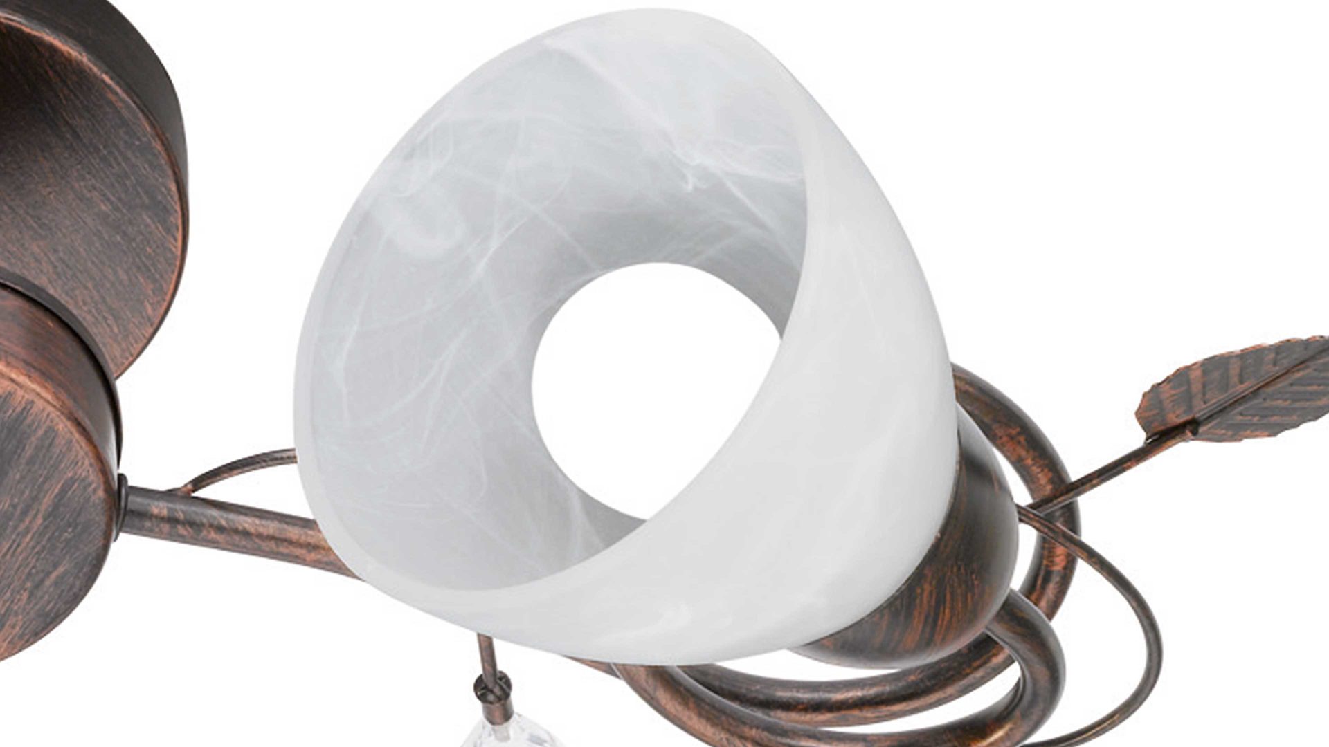 Deckenleuchte Trio lighting for you aus Metall in Metallfarben TRIO Leuchtenserie Traditio - Deckenleuchte antik rostfarbenes Metall – drei Lampenschirme