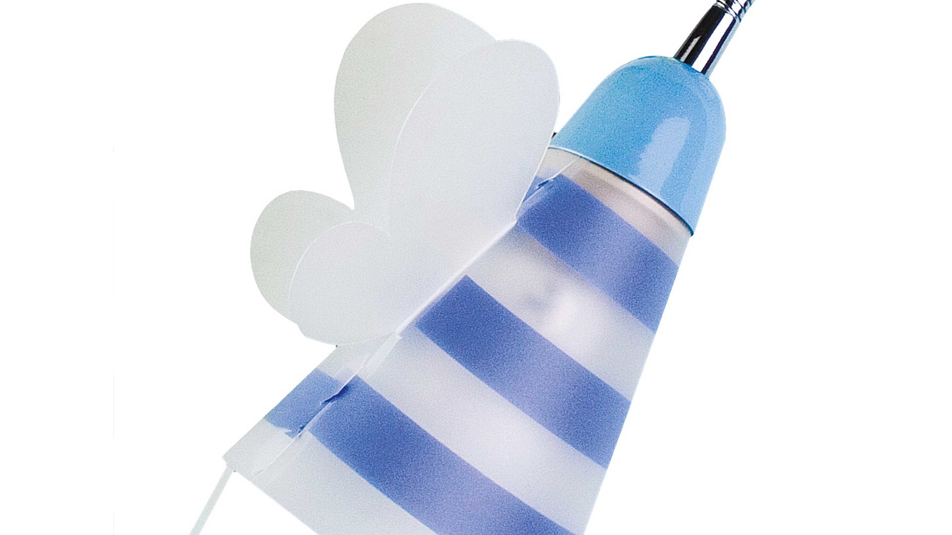 Kinderleuchte Näve aus Kunststoff in Blau näve Kinderzimmer-Wandlampe Blume Blau & Weiß - Länge ca. 38 cm