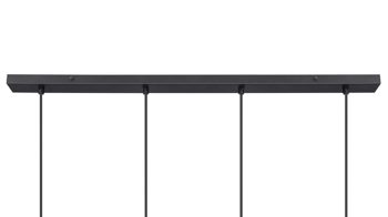 Pendelleuchte Globo lighting aus Metall in Schwarz GLOBO Hängelampe Narri mattschwarzes & goldfarbenes Metall – Länge ca. 90 cm