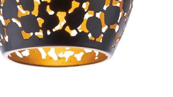 Pendelleuchte Globo lighting aus Metall in Schwarz GLOBO Hängelampe Narri mattschwarzes & goldfarbenes Metall – Länge ca. 90 cm