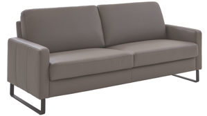 2,5-Sitzer COMFORT SMART aus Leder in Grau COMFORT SMART Anuk - 2,5-Sitzer elefantfarbenes Leder Soft-Line – Länge ca. 162 cm