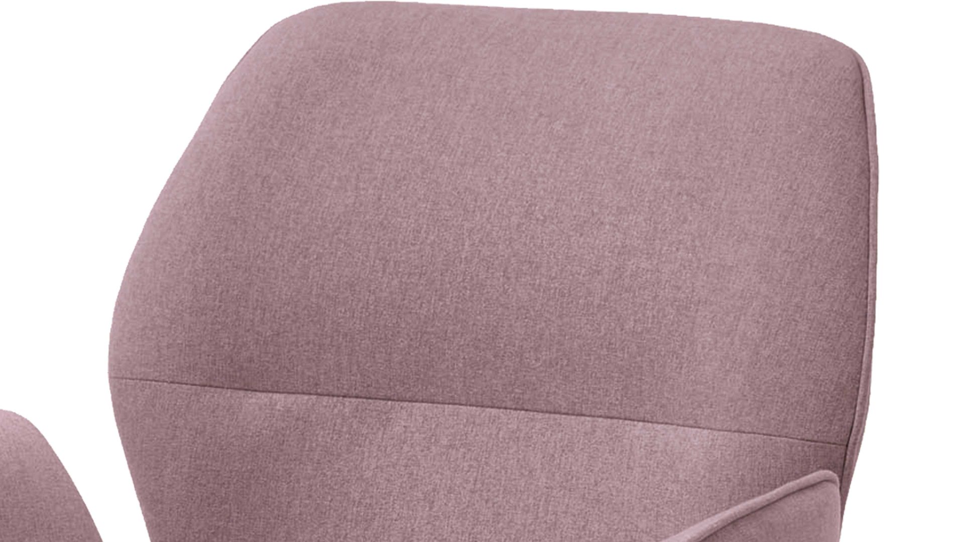 Vierfußstuhl Niehoff sitzmoebel aus Stoff in Lila NIEHOFF SITZMÖBEL Armlehnstuhl Merlot Rückholfunktion - auberginefarbener Webstoff Venice 852 & schwarzes Eisen