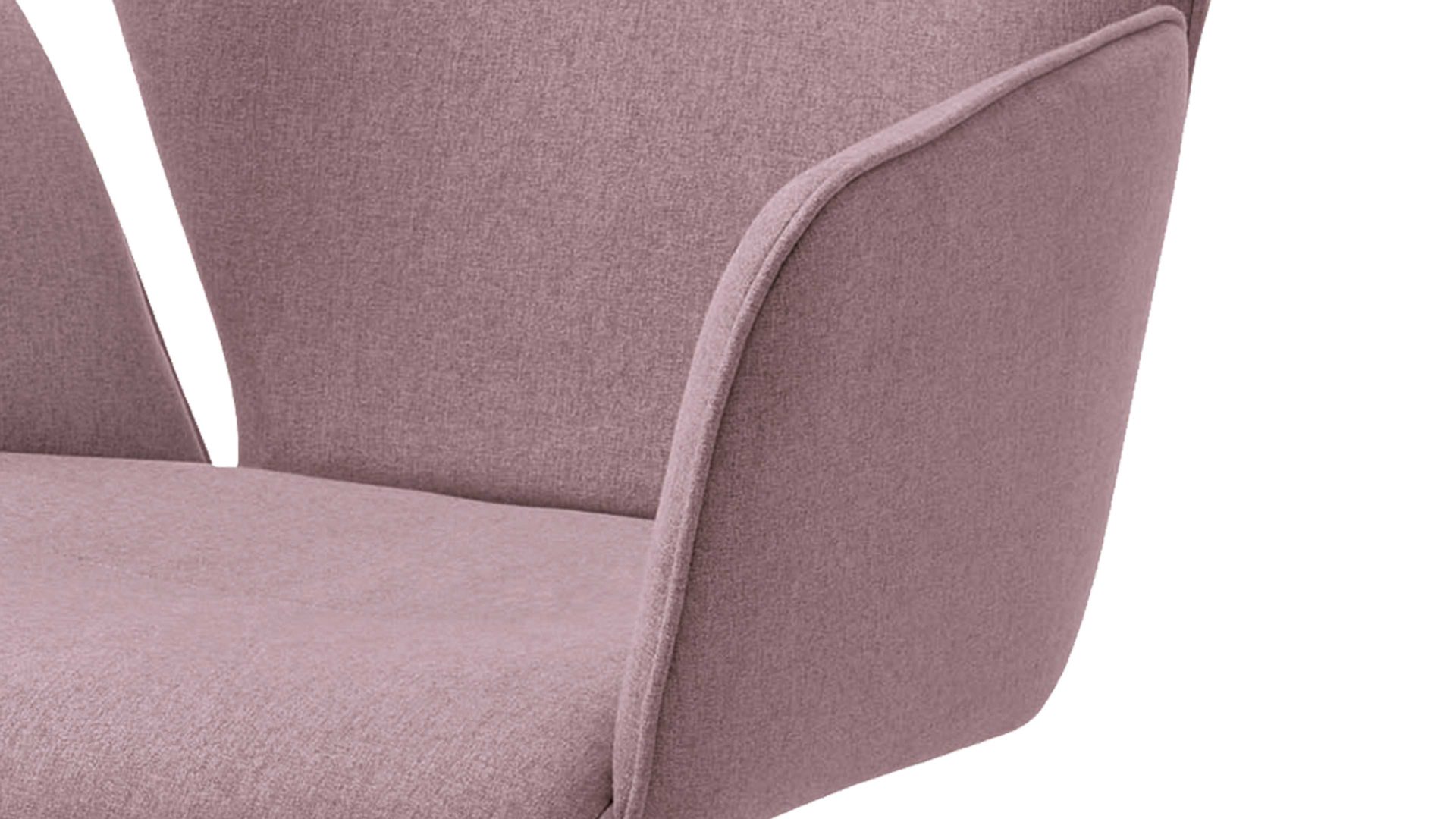 Vierfußstuhl Niehoff sitzmoebel aus Stoff in Lila NIEHOFF SITZMÖBEL Armlehnstuhl Merlot auberginefarbener Webstoff Venice 852 & schwarzes Eisen