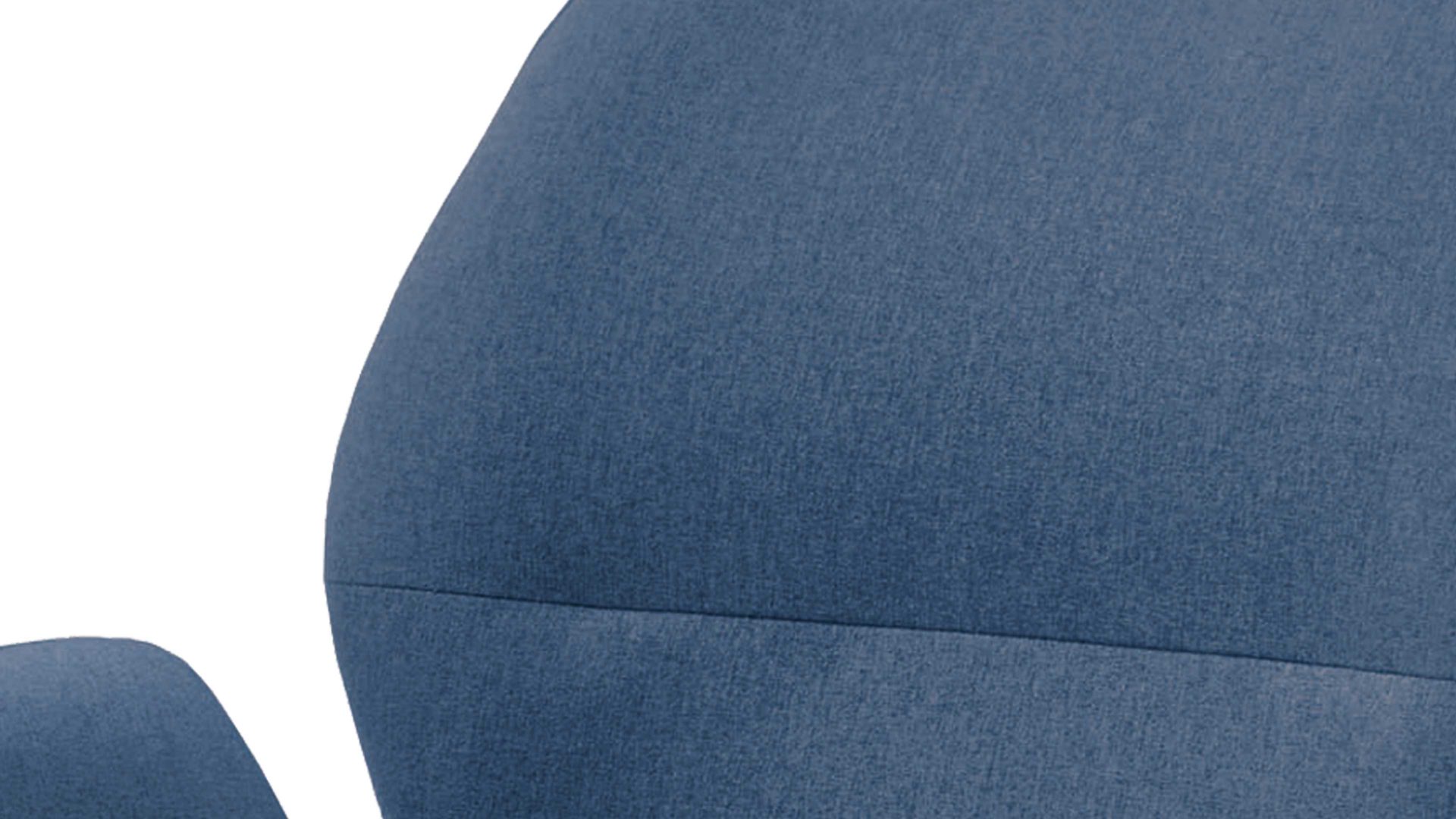 Vierfußstuhl Niehoff sitzmoebel aus Stoff in Blau NIEHOFF SITZMÖBEL Armlehnstuhl Merlot Rückholfunktion - blauer Webstoff Venice 854 & Wildeiche