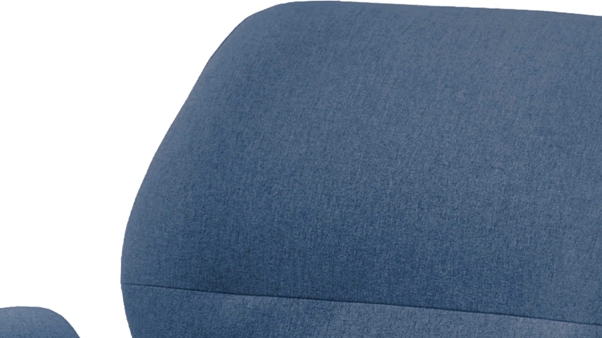 Vierfußstuhl Niehoff sitzmoebel aus Stoff in Blau NIEHOFF SITZMÖBEL Armlehnstuhl Merlot Rückholfunktion - blauer Webstoff Venice 854 & schwarzes Eisen