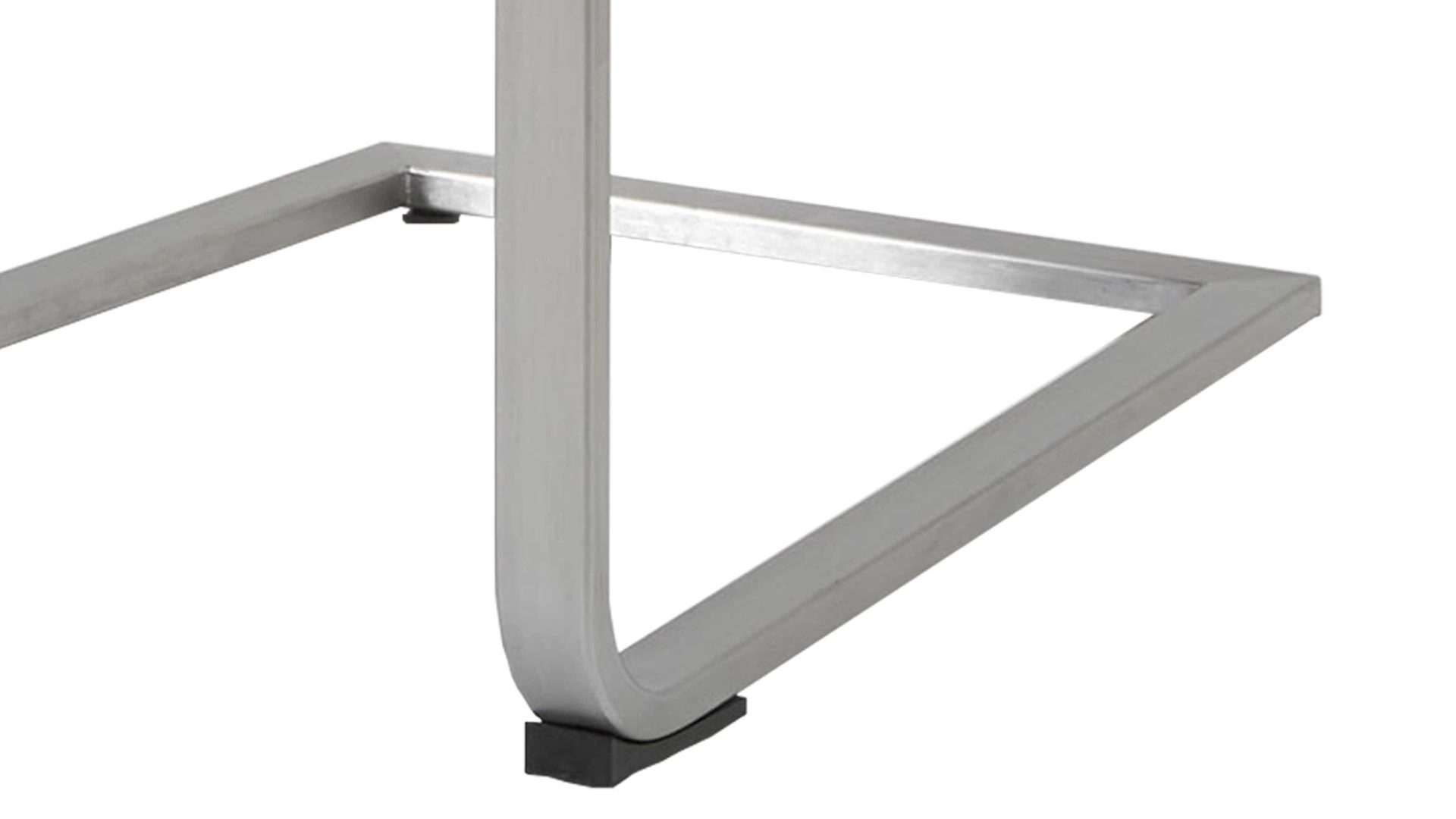 Schwingstuhl laVie aus Leder in Hellbraun laVie Schwingstuhl Color-Line als vielseitiges Sitzmöbel steinfarbenes Leder Napoli 989 & gebürsteter Edelstahl