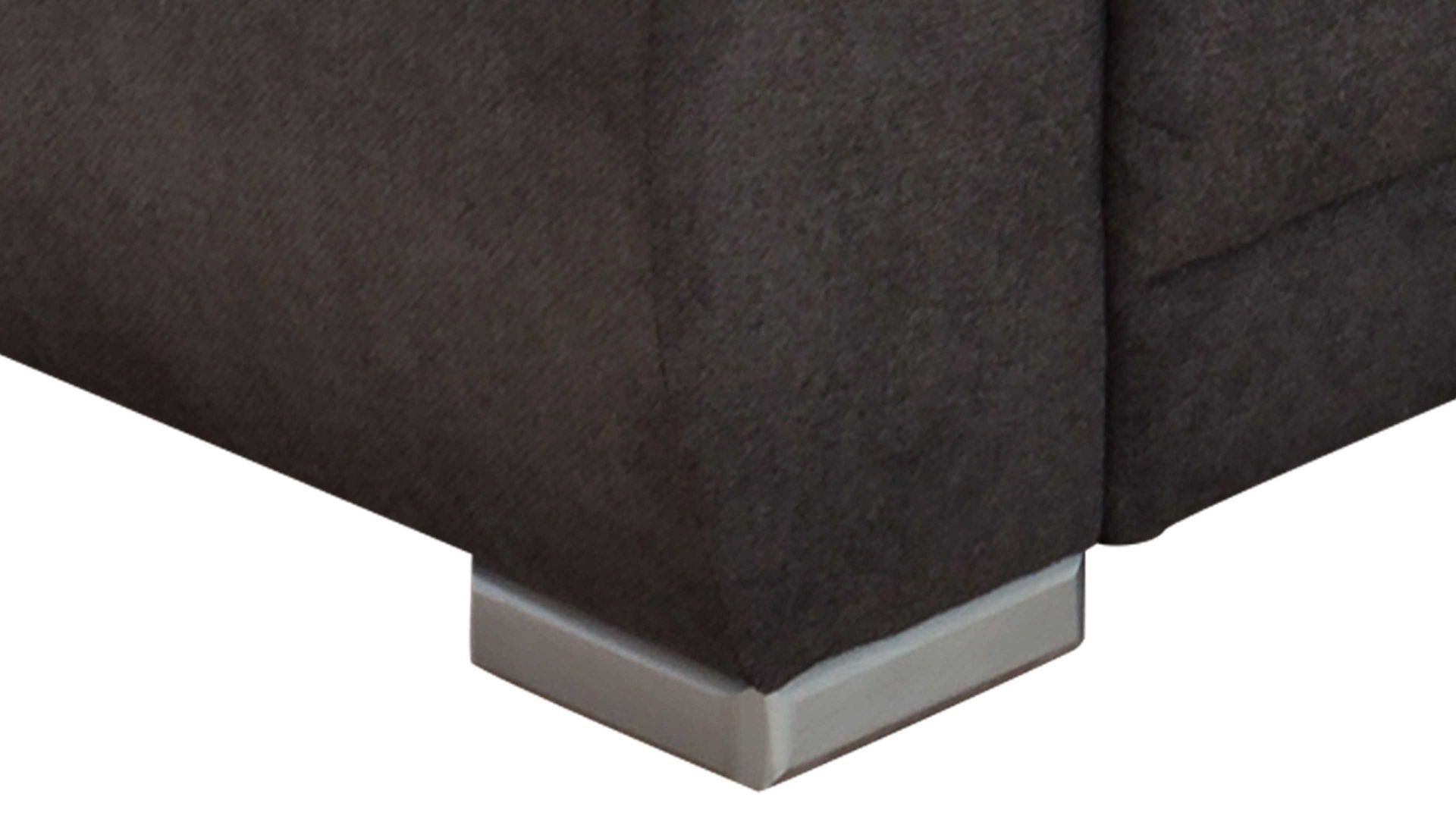 Ecksofa KAWOO aus Stoff in Dunkelgrau KAWOO Eckcouch Mustang dunkelgrauer Bezug Camaro 19 - Stellfläche ca. 300 x 225 cm