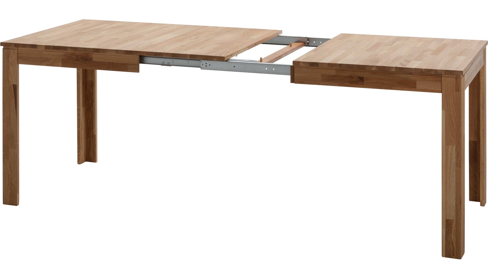 Auszugtisch Standard furniture factory aus Holz in Holzfarben Esszimmertisch Pedro mit Ausziehfunktion als Massivholzmöbel geöltes Eichenholz - ca. 140-180 x 80 cm