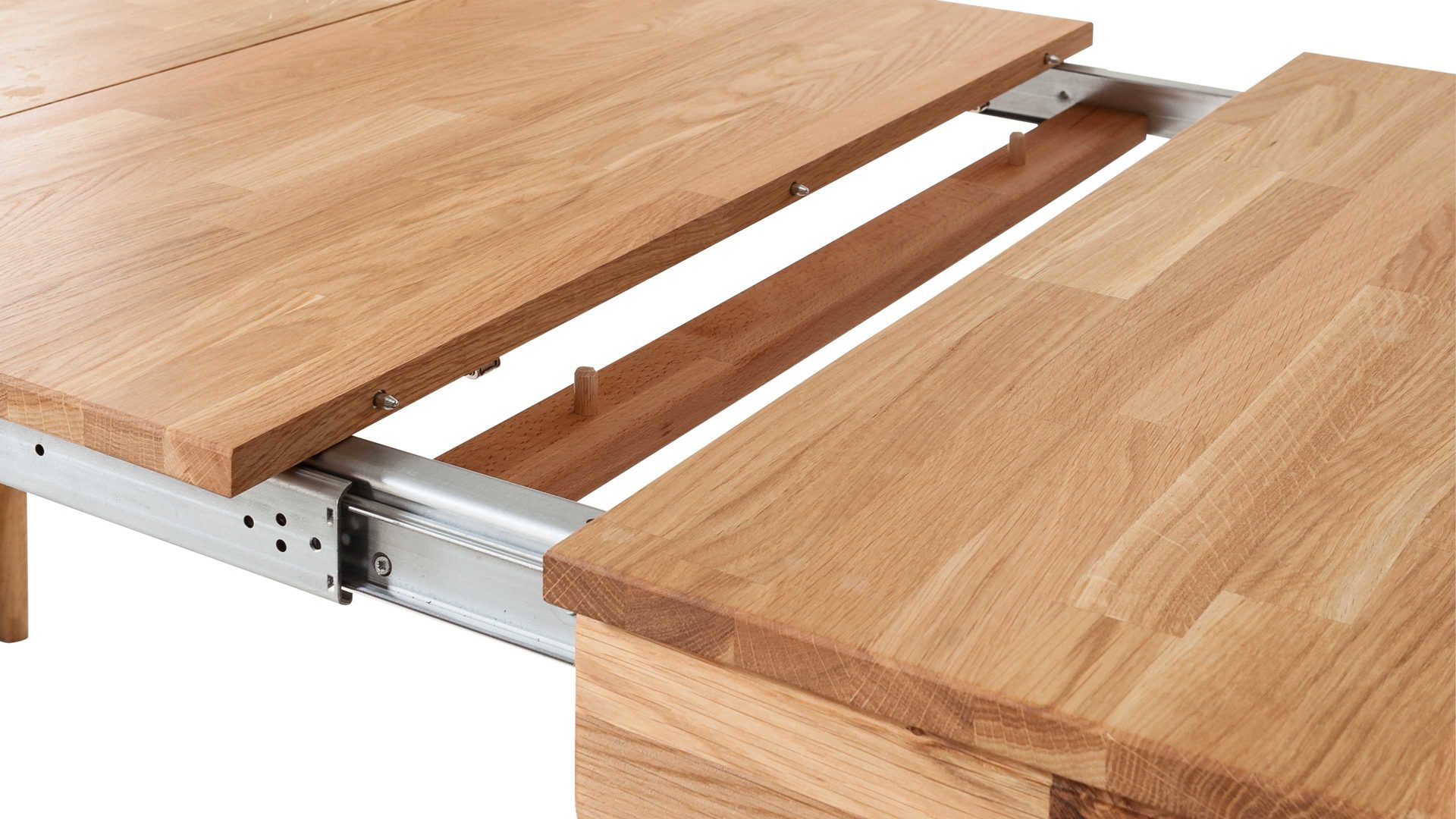 Auszugtisch Standard furniture factory aus Holz in Holzfarben Esszimmertisch Pedro mit Ausziehfunktion als Massivholzmöbel geöltes Eichenholz - ca. 140-180 x 80 cm