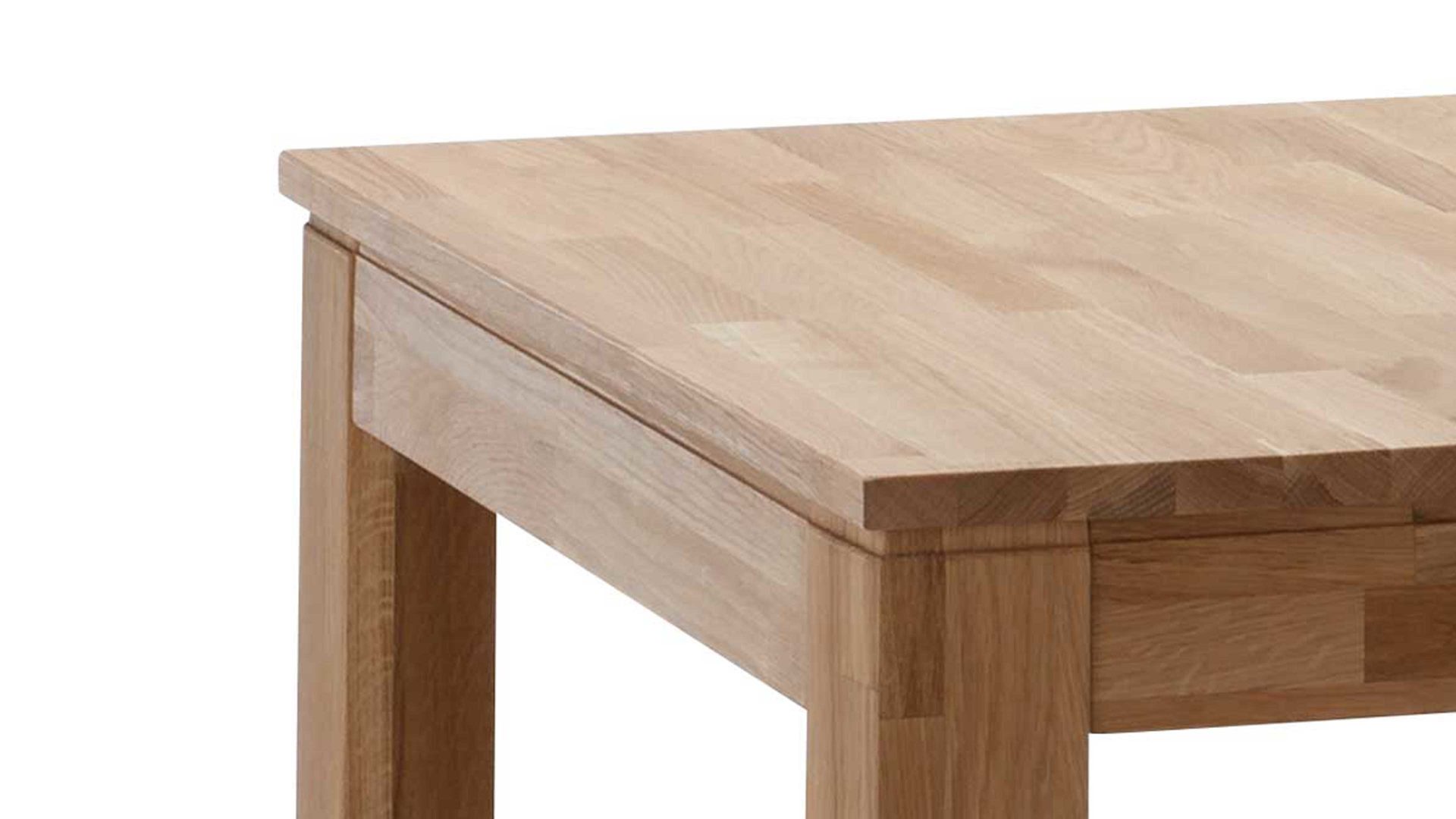 Esstisch Standard furniture factory aus Holz in Holzfarben Esszimmertisch Pedro als Massivholzmöbel geöltes Eichenholz - ca. 80 x 80 cm