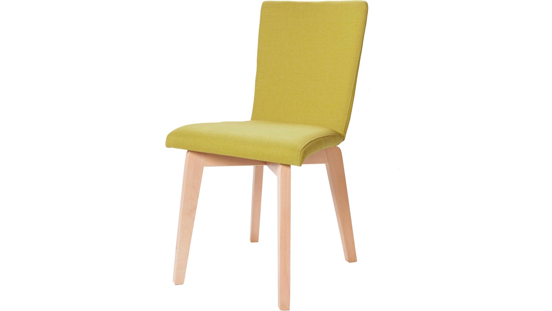 Polsterstuhl Standard furniture factory aus Webstoff in Gelb Polsterstuhl Manon, auch als Esszimmerstuhl einsetzbar lemonfarbener Bezug Grand 4003 & Buchegestell