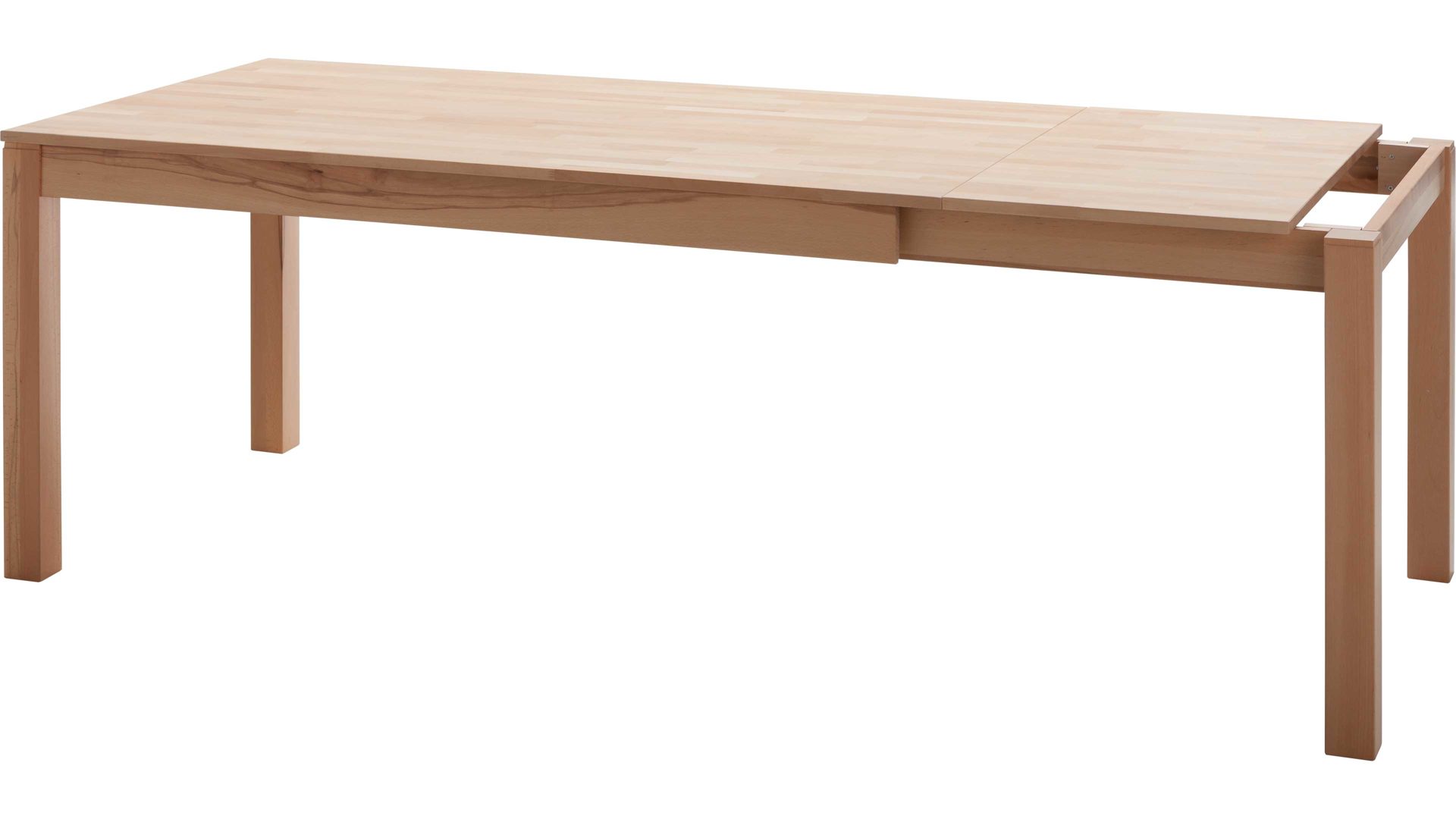 Auszugtisch Standard furniture factory aus Holz in Holzfarben Massivholztisch Fano mit Gestellauszug lackierte Kernbuche – ca. 160–260 x 90 cm