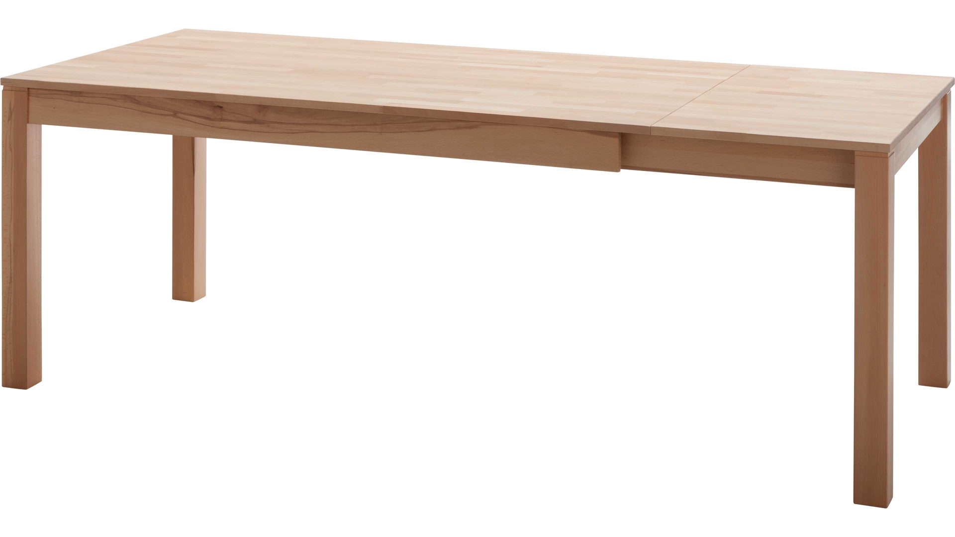 Auszugtisch Standard furniture factory aus Holz in Holzfarben Massivholztisch Fano mit Gestellauszug lackierte Kernbuche – ca. 160–260 x 90 cm