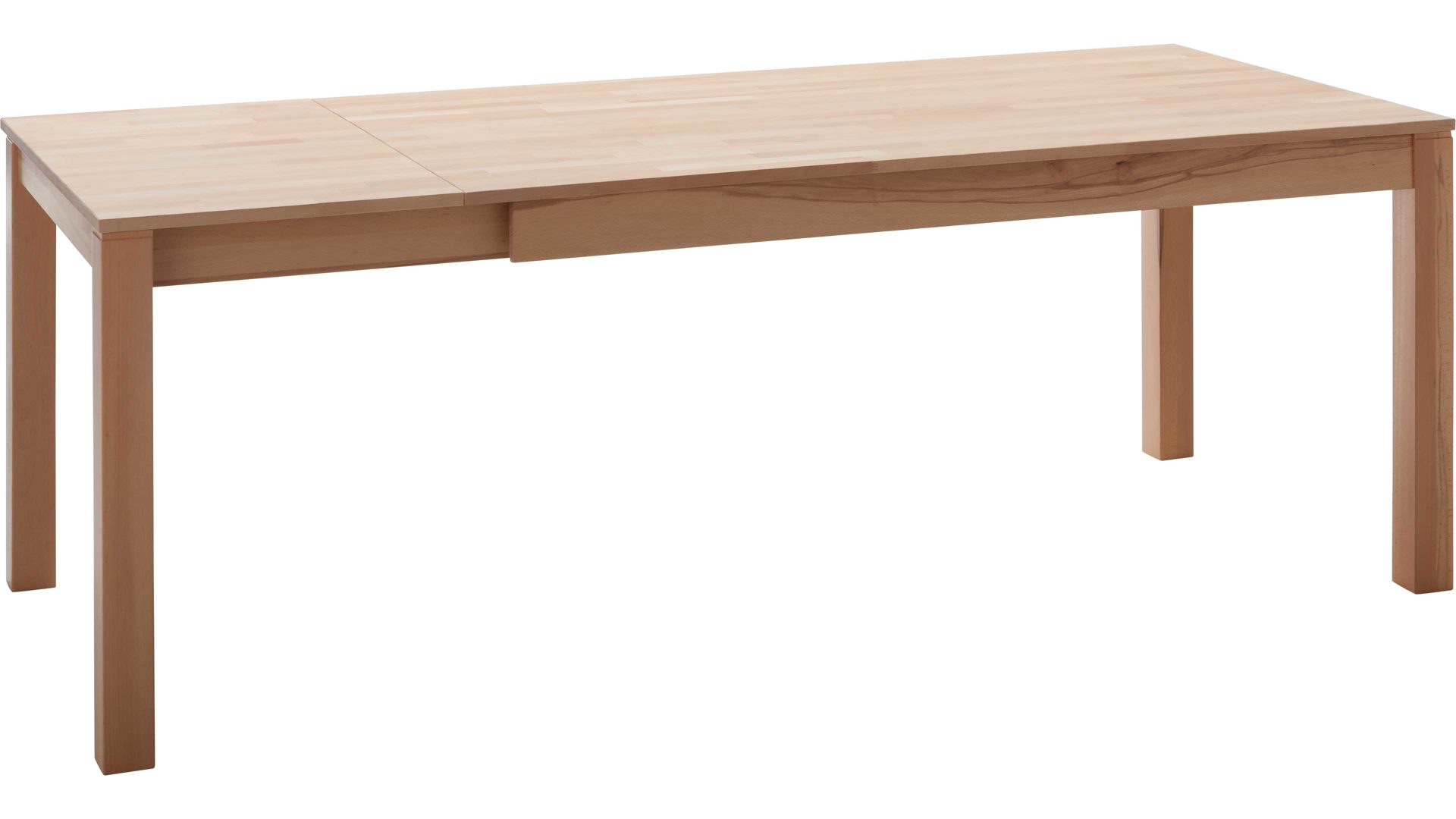 Auszugtisch Standard furniture factory aus Holz in Holzfarben Massivholztisch Fano mit Gestellauszug lackierte Kernbuche – ca. 160–260 x 90 cm