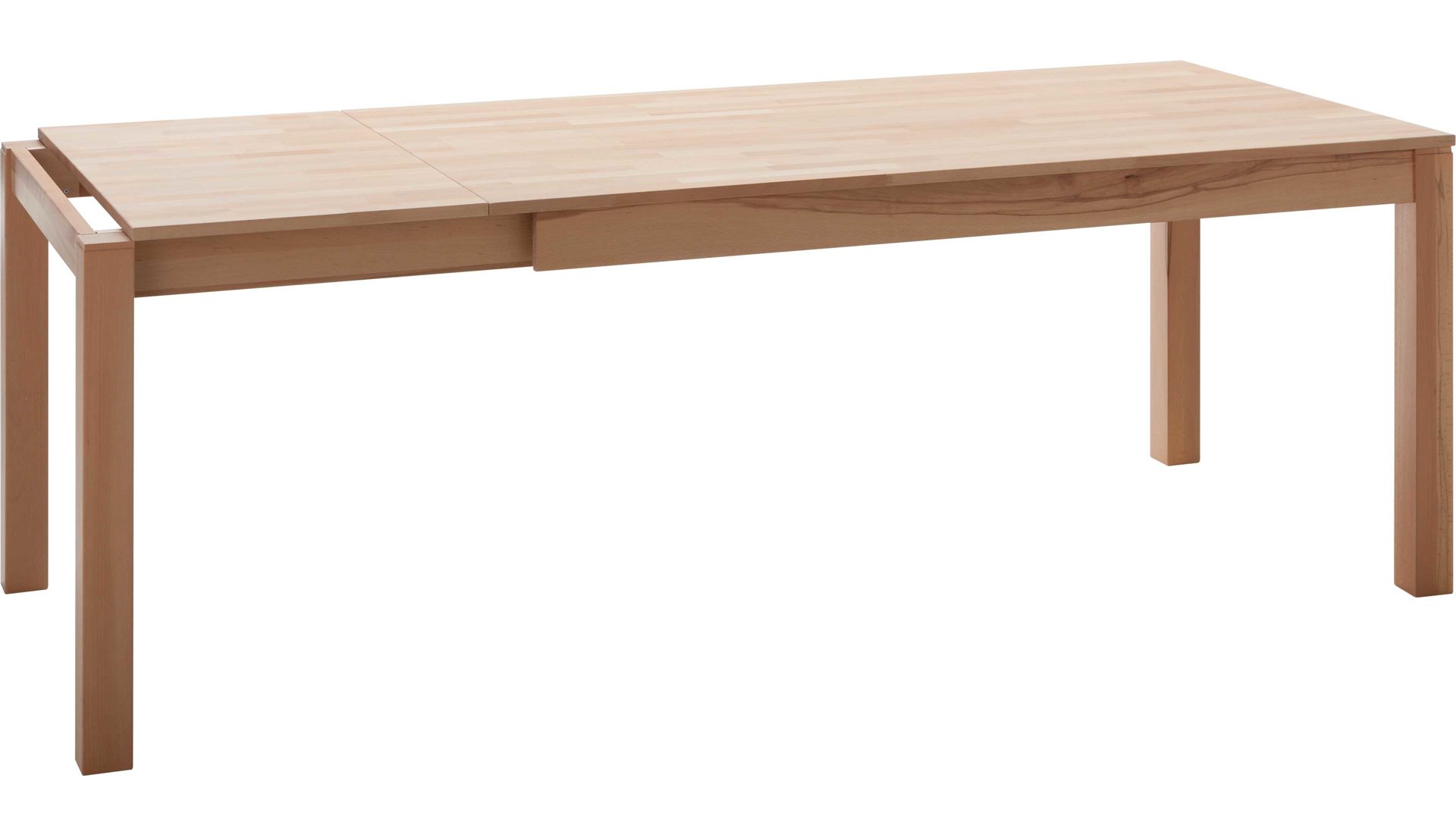 Auszugtisch Standard furniture factory aus Holz in Holzfarben Massivholztisch Fano mit Gestellauszug lackierte Kernbuche – ca. 160–260 x 90 cm