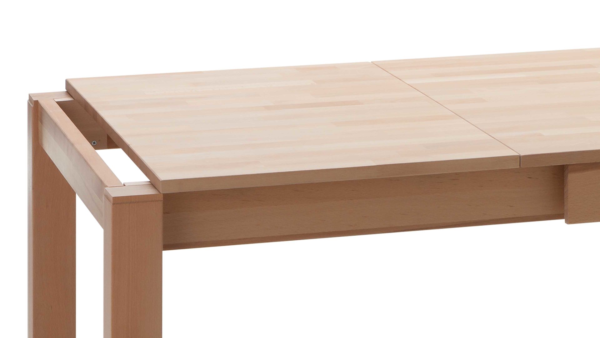 Auszugtisch Standard furniture factory aus Holz in Holzfarben Massivholztisch Fano mit Gestellauszug lackierte Kernbuche – ca. 160–260 x 90 cm