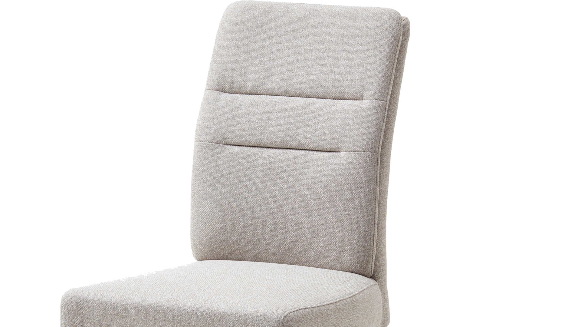 Vierfußstuhl Standard furniture factory aus Stoff in Beige Polsterstuhl bzw. Sitzmöbel Flynn schlammfarbener Webstoff Nexus 9013 &  Eichenholzfüße