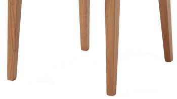 Vierfußstuhl Standard furniture factory aus Stoff in Beige Polsterstuhl bzw. Sitzmöbel Flynn schlammfarbener Webstoff Nexus 9013 &  Eichenholzfüße