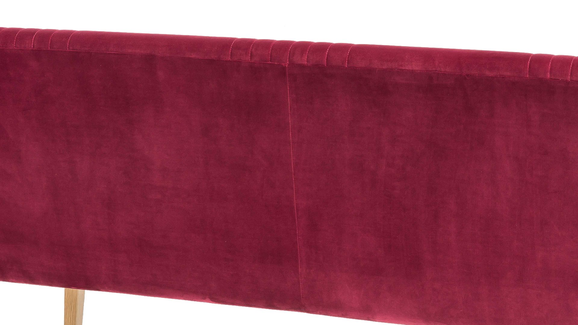 Polsterbank Standard furniture factory aus Stoff in Rot Polsterbank bzw. Sitzbank Jaca chiantifarbener Bezug Brussels 36 & Eiche – Länge ca. 162 cm