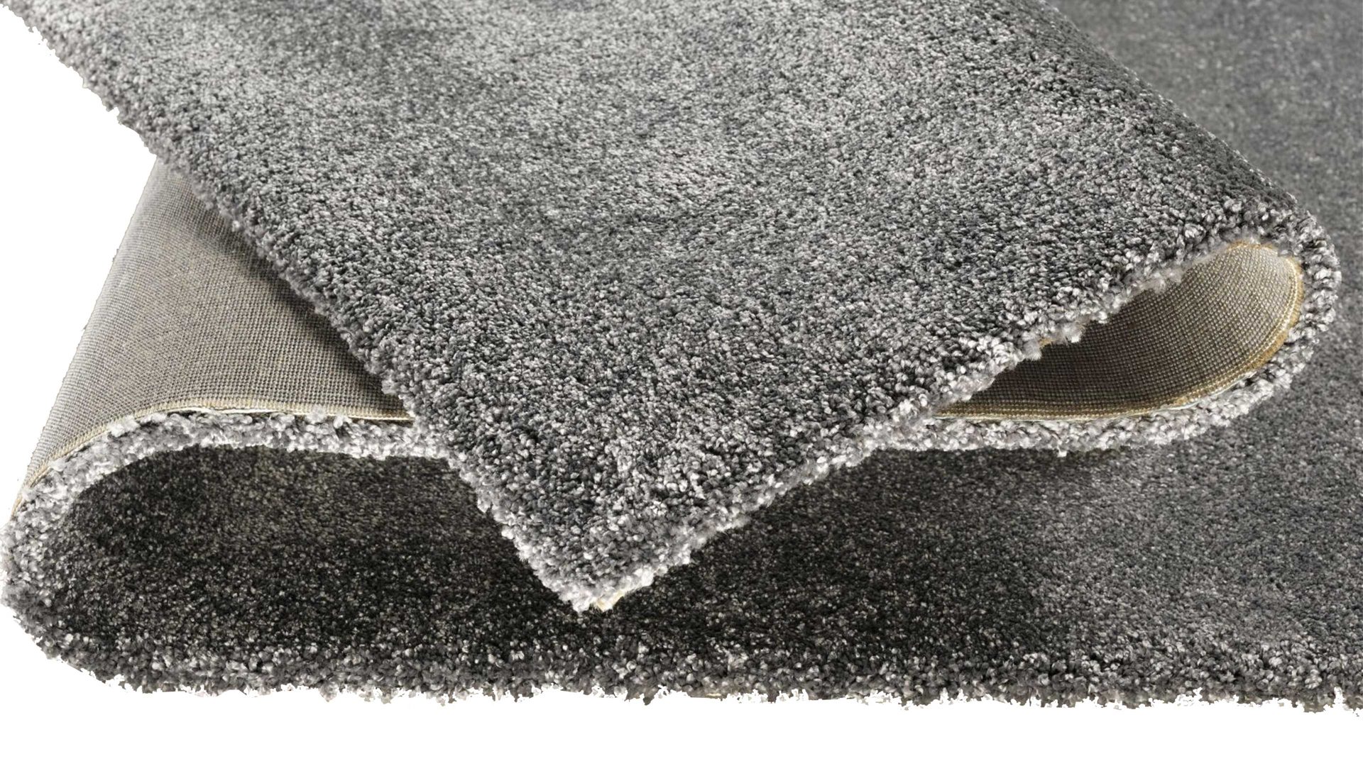 Webteppich Oci aus Kunstfaser in Grau Webteppich Bellevue für Ihre Wohnaccessoires dunkelgraue Kunstfaser – ca. 140 x 200 cm