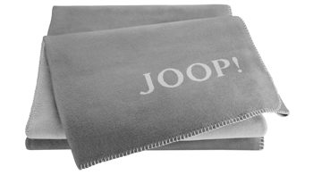 Wohndecke Biederlack® aus Stoff in Grau JOOP! Wohndecke Uni Doubleface Graphit & Rauch – ca. 150 x 200 cm