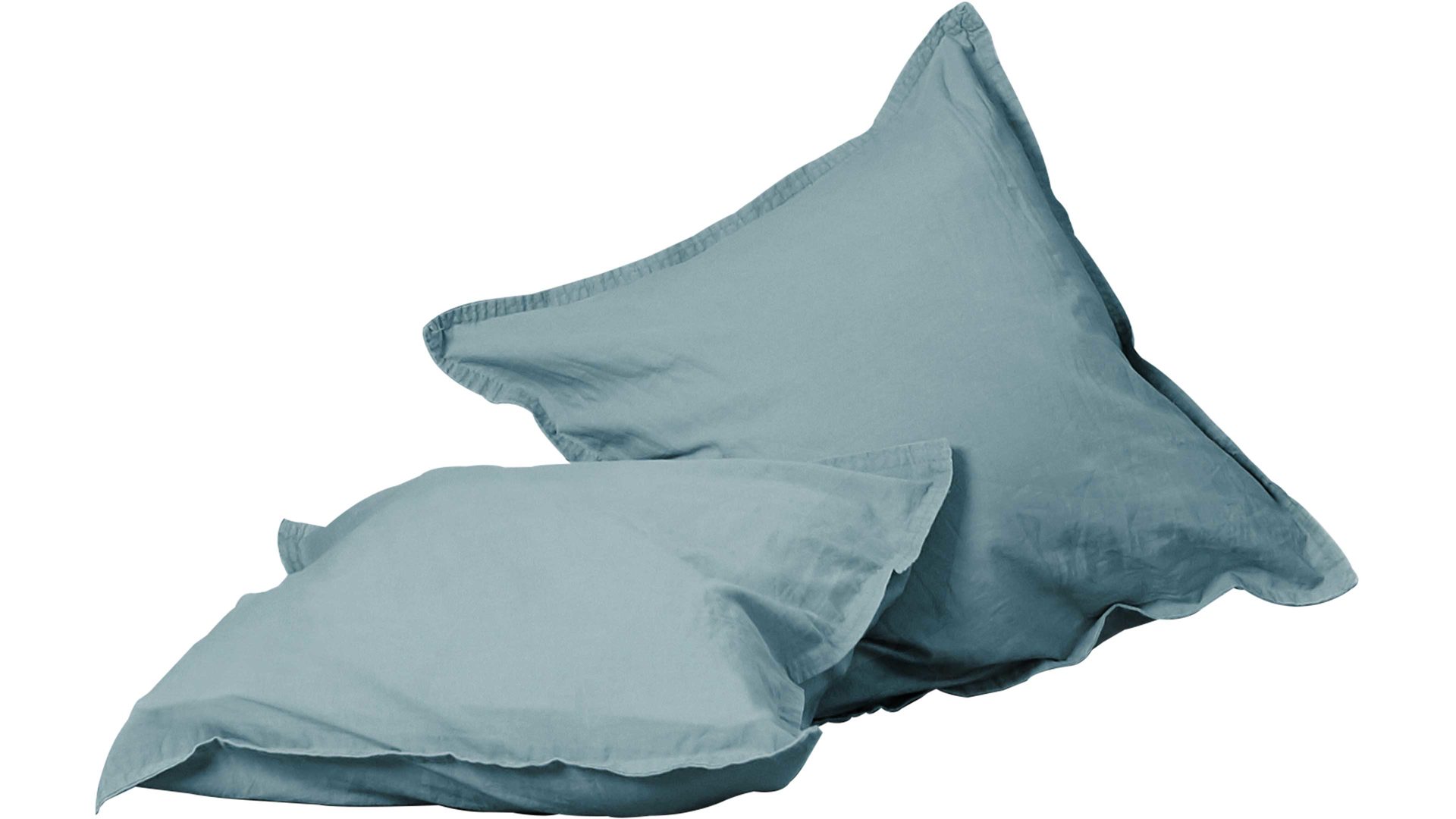 Bettwäsche-Set H. g. hahn haustextilien® aus Stoff in Hellgrün HAHN Bettwäsche-Set Stone Washed flaschengrüne Baumwolle – dreiteilig, ca. 200 x 200 cm