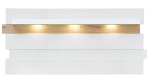 Wohnwand Innostyle aus Holz in Weiß Wohnzimmer Serie Memphis - Wohnwand Weiß & Artisan Eiche - dreiteilig