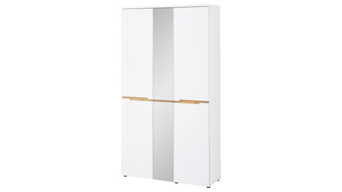 Garderoben-Set Innostyle aus Holz in Weiß Garderoben Serie Memphis - Garderoben-Set Weiß & Artisan Eiche - fünfteilig