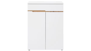 Schuhschrank Innostyle aus Holz in Weiß Garderoben Serie Memphis - Schuhschrank Weiß & Artisan Eiche - ca. 80 x 107 cm