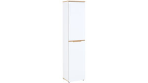 Aktenschrank Innostyle aus Holz in Weiß Büro Serie Memphis - Büroschrank Weiß & Artisan Eiche - ca. 45 x 197 cm