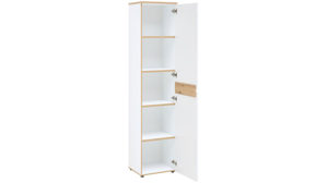 Aktenschrank Innostyle aus Holz in Weiß Büro Serie Memphis - Büroschrank Weiß & Artisan Eiche - ca. 45 x 197 cm