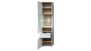 Wohnwand Innostyle aus Holz in Hellbraun Wohnzimmer Serie Ina - Wohnwand Kaschmir & Riva Eiche - fünfteilig