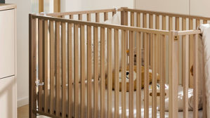 Babybett Paidi aus Holz in Holzfarben PAIDI Babyzimmer Mila & Ben – Babybettgstell Scandinavian Wood - Liegefläche ca. 70 x 140 cm