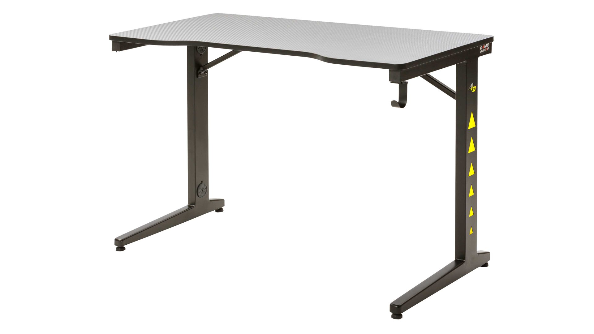 Schreibtisch Duo collection aus Metall in Schwarz Gaming Schreibtisch schwarzes Metall - ca. 120 x 60 cm