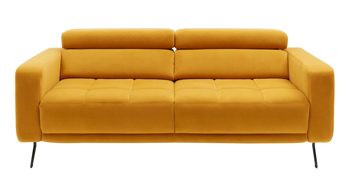 Dreisitzer Interliving aus Stoff in Orange Interliving Sofa Serie 4303 – Dreisitzer curryfarbene Wirkware Salsa - Länge ca. 210 cm