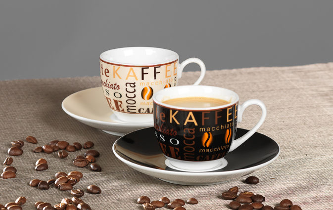Espressotasse Ritzenhoff & breker aus Porzellan in Braun Espressotassen Havanna Porzellan - vierteilig, ca. 80 ml Fassungsvermögen