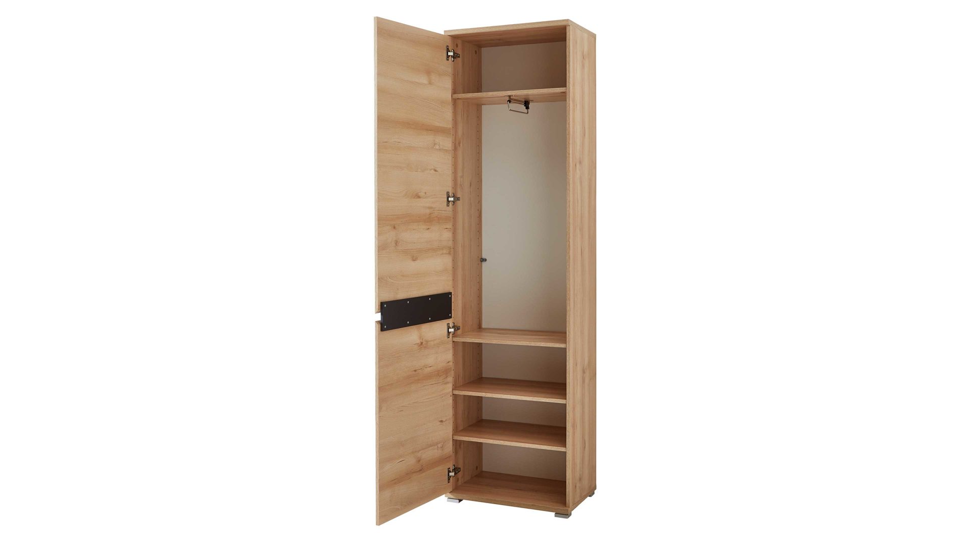 Garderobenschrank Germania aus Holz in Holzfarben Garderobenschrank Lissabon als stilvolles Dielenmöbel Edelbuche - eine Tür