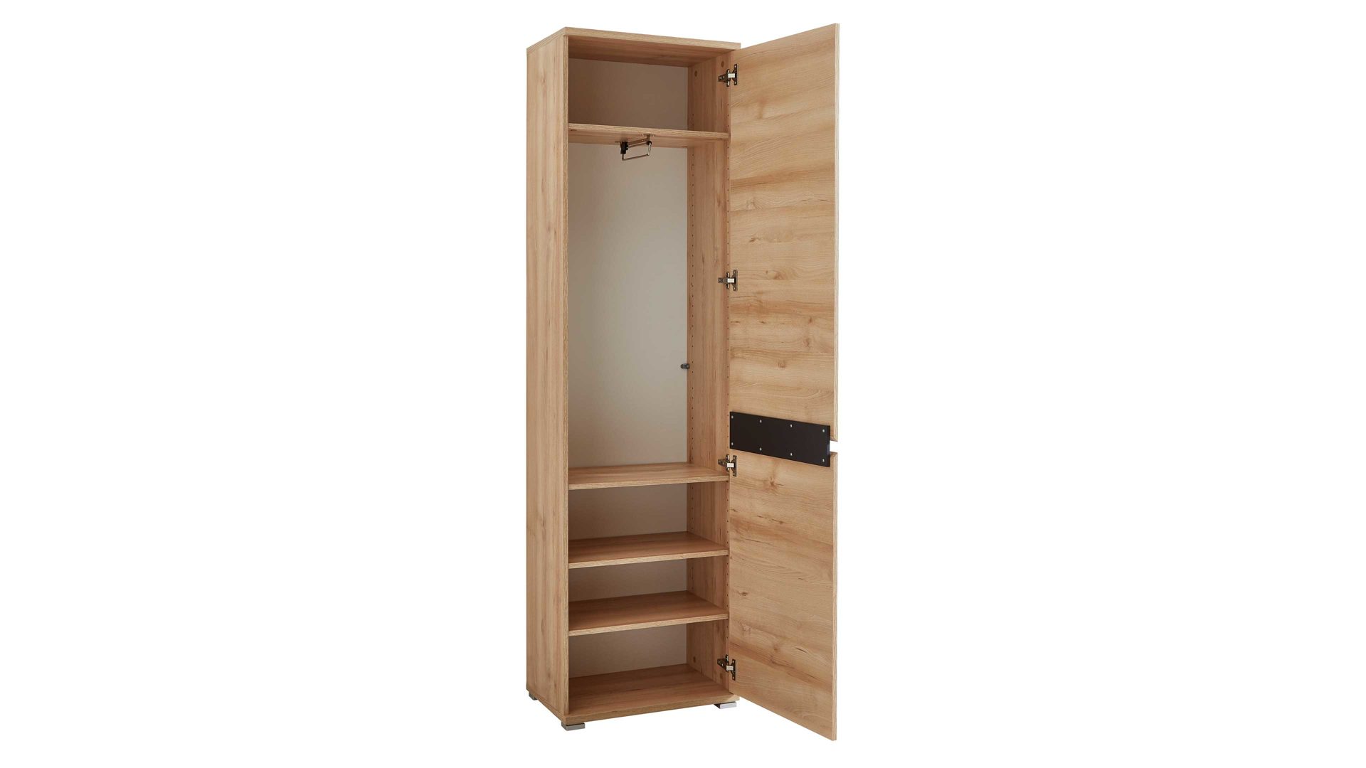 Garderobenschrank Germania aus Holz in Holzfarben Garderobenschrank Lissabon als stilvolles Dielenmöbel Edelbuche - eine Tür