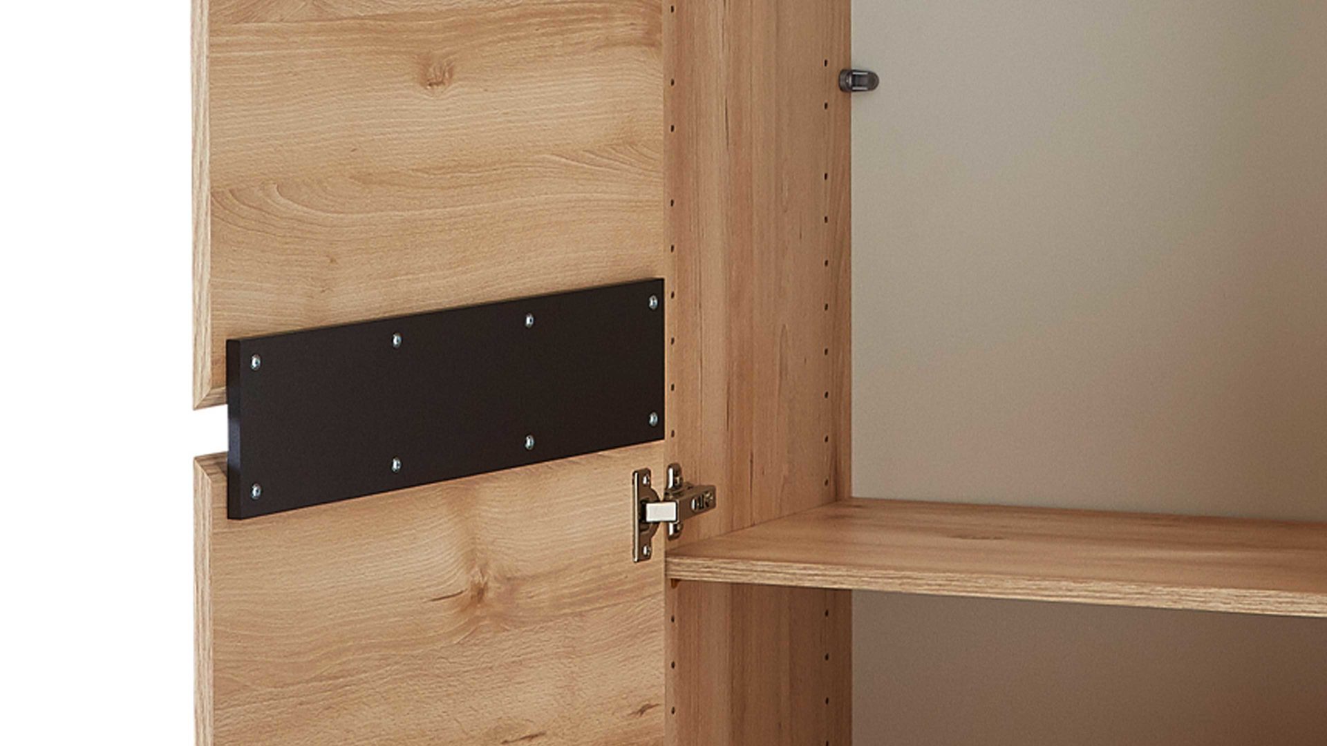 Garderobenschrank Germania aus Holz in Holzfarben Garderobenschrank Lissabon als stilvolles Dielenmöbel Edelbuche - eine Tür