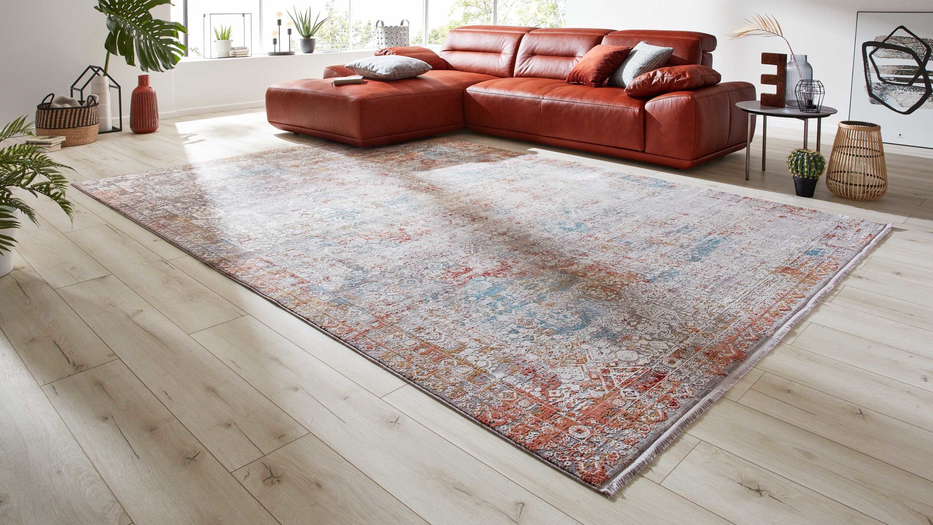 Webteppich Interliving aus Mischgewebe in Mehrfarbig Interliving Teppich Serie L-8610 Multicolor 598 – ca. 80 x 150 cm