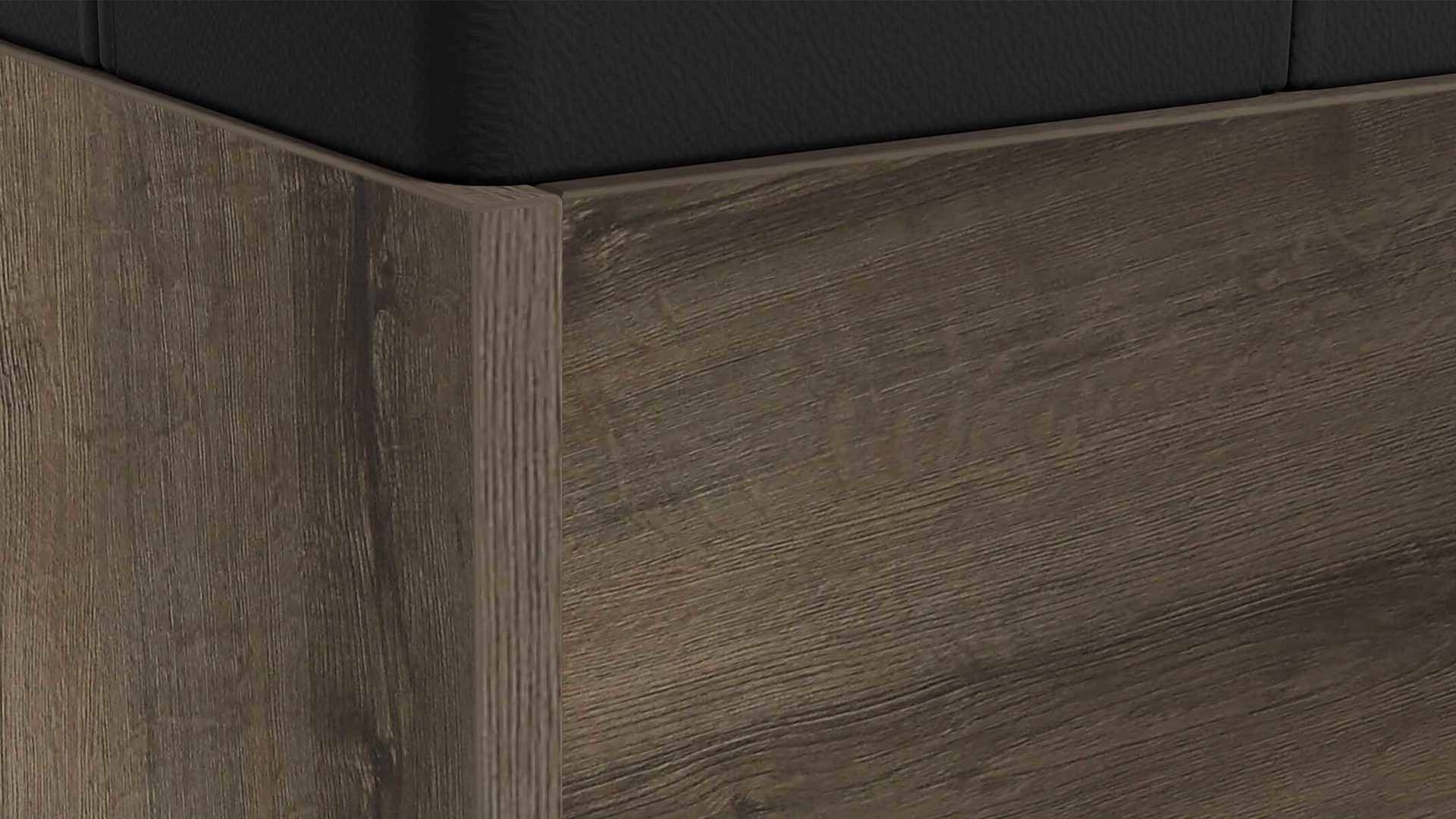 Polsterbank Forte® aus Holz in Holzfarben Bettbank Bellevue Schwarzeiche & Schlamm – Länge ca. 185 cm