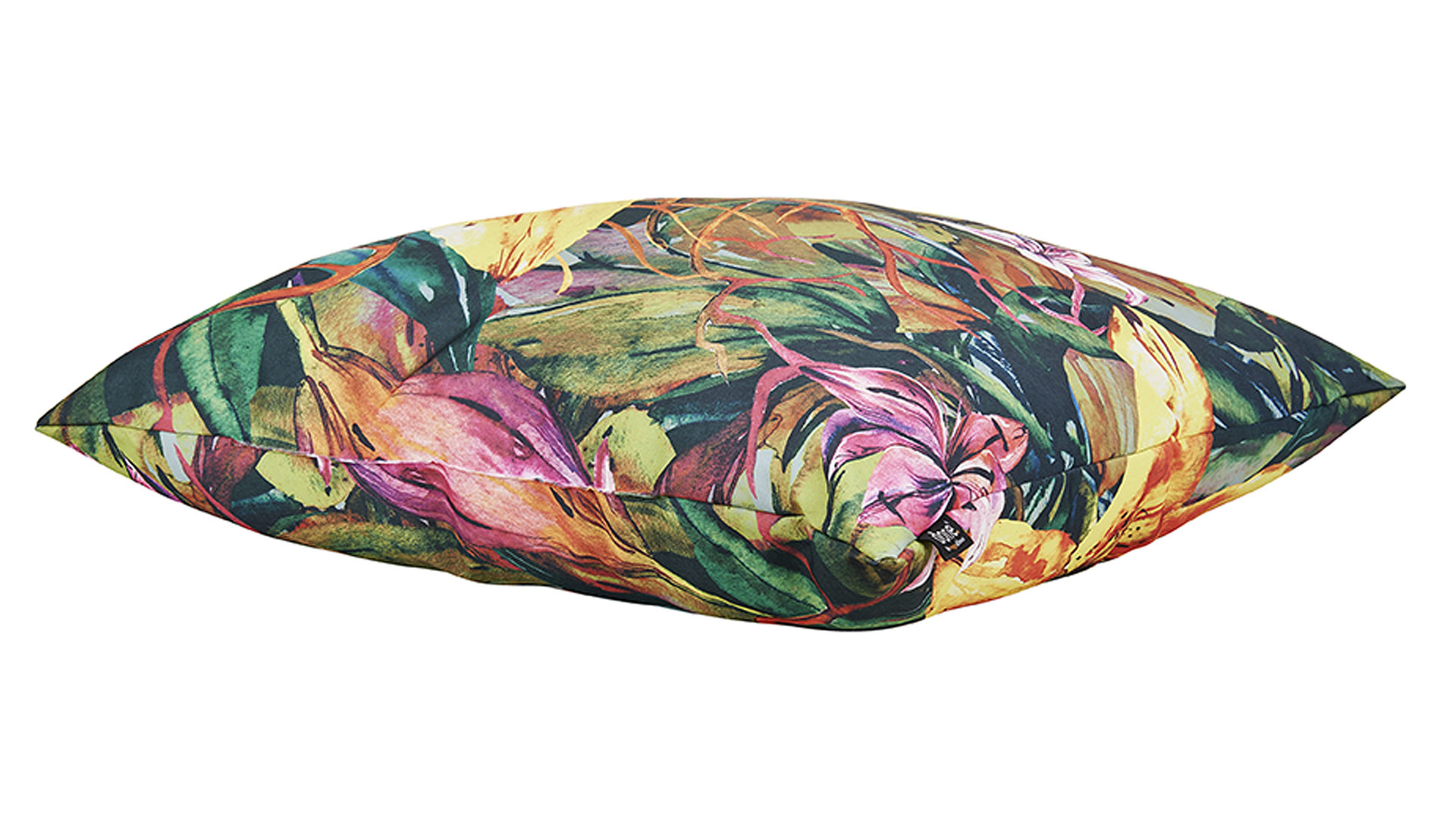 Einzelkissen Done.® aus Kunstfaser in Mehrfarbig done.® Kissen Cushion Outside Yellow Lily Dessin Lilie – ca. 65 x 65 cm