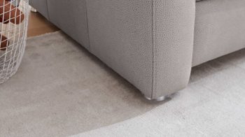 Ecksofa modulmaster aus Stoff in Hellgrau Modulmaster MM-ZE1059 Ecksofa in U-Form für geschmackvolles Wohnen alufarbene Mikrofaser Holiday & matte Metallfüße - Stellmaß ca. 240 x 330 cm