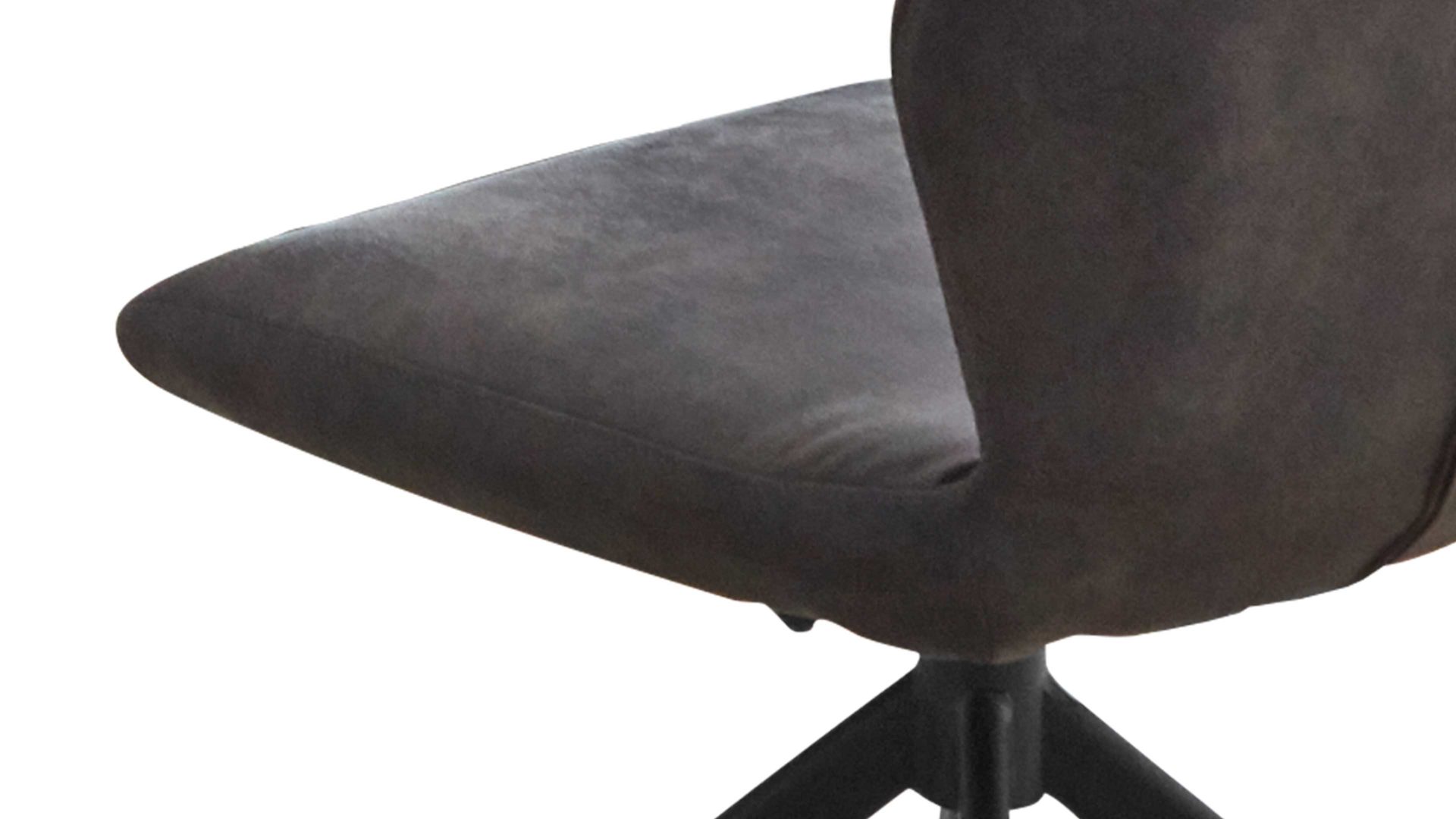 Polsterstuhl Niehoff sitzmoebel aus Mikrofaser in Grau NIEHOFF SITZMÖBEL Polsterstuhl Windhoek anthrazitfarbene Mikrofaser Aberdeen & Eisen