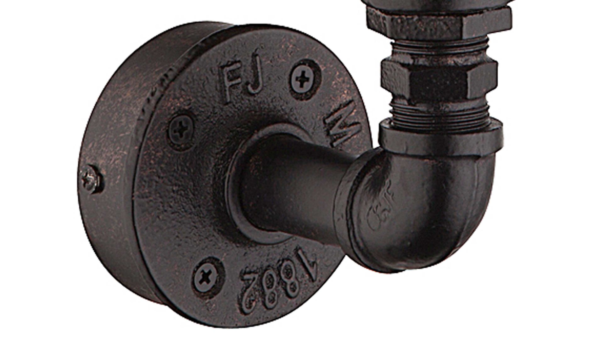 Wandleuchte Globo lighting aus Metall in Schwarz GLOBO Wandleuchte Bayuda in Gasuhr-Optik Schwarz & Gold – Höhe ca. 29 cm