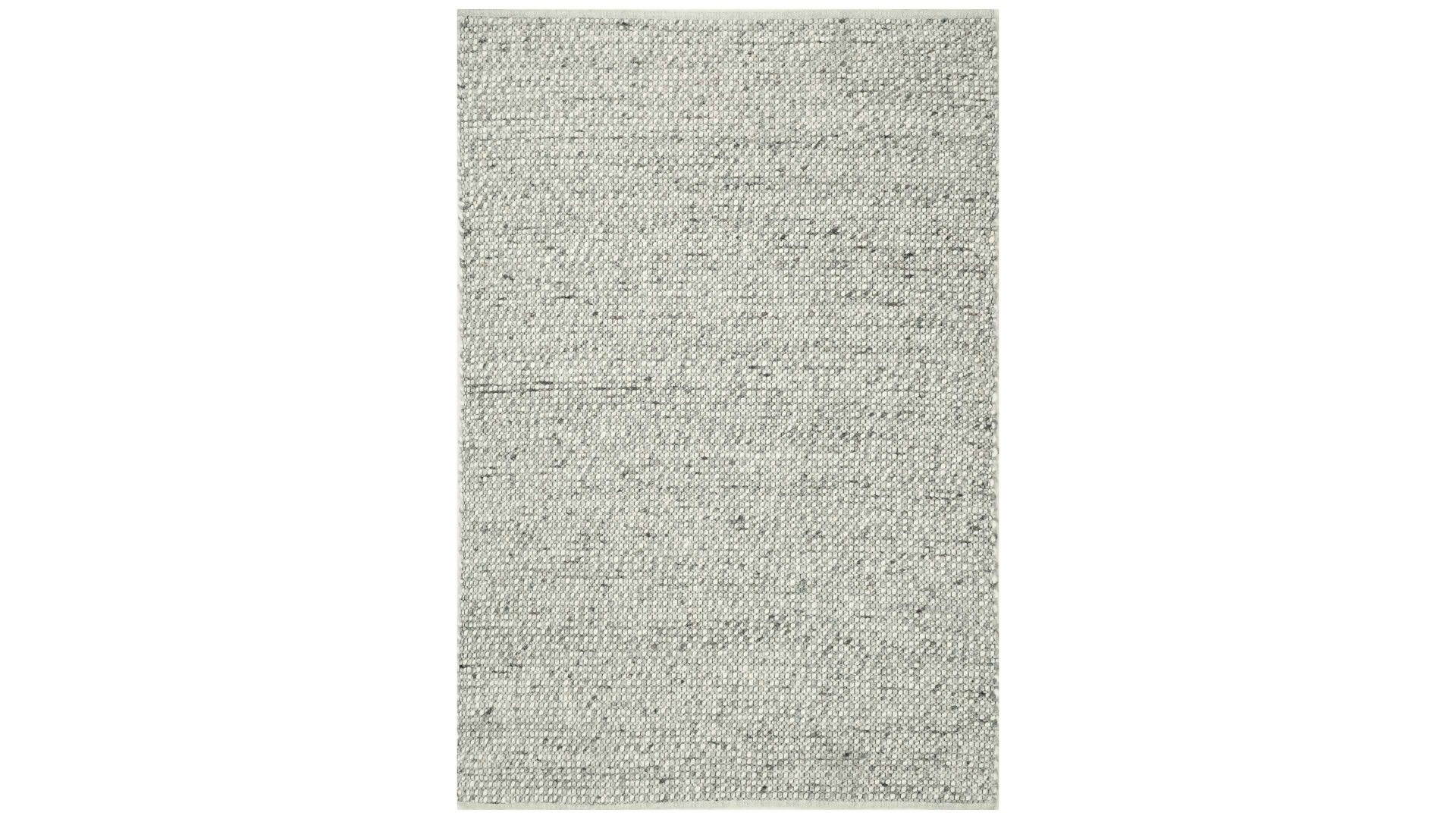 Handwebteppich Interliving aus Naturfaser in Weiß Interliving Teppich Serie B-8001 Kalkstein – ca. 65 x 130 cm