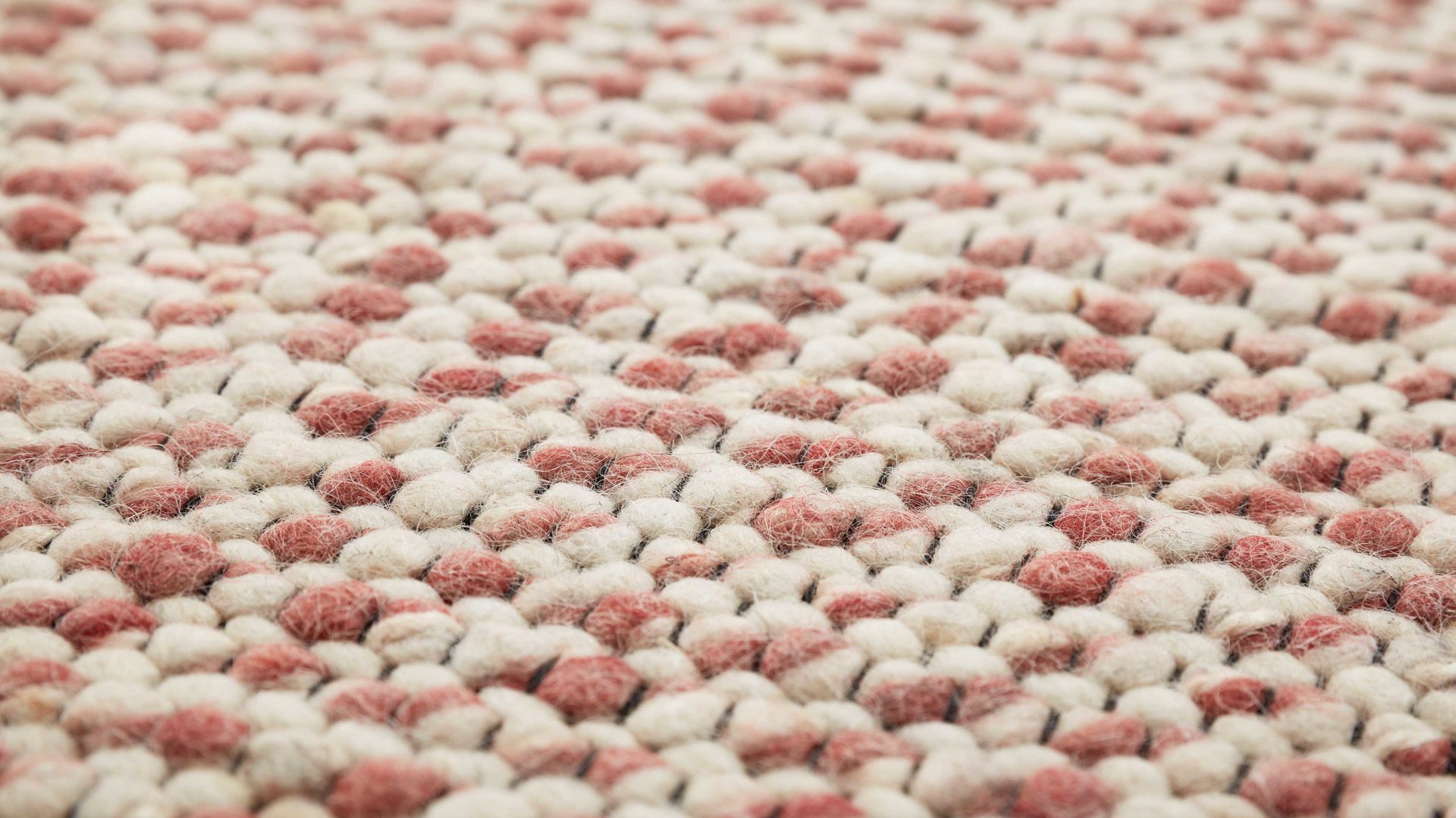 Handwebteppich Interliving aus Naturfaser in Pastell Interliving Teppich Serie B-8001 Rosè – ca. 250 x 290 cm