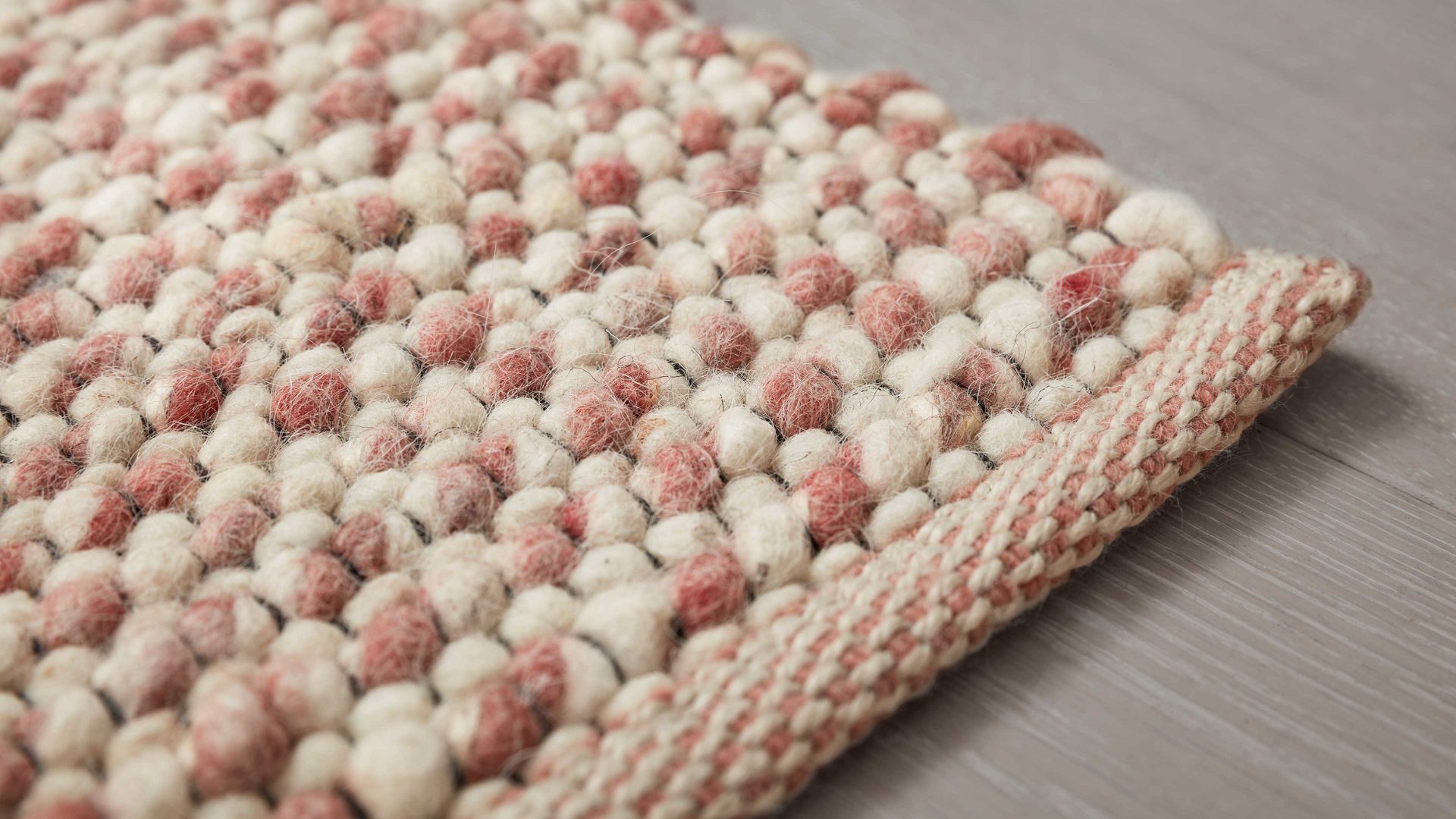 Handwebteppich Interliving aus Naturfaser in Pastell Interliving Teppich Serie B-8001 Rosè – ca. 250 x 290 cm