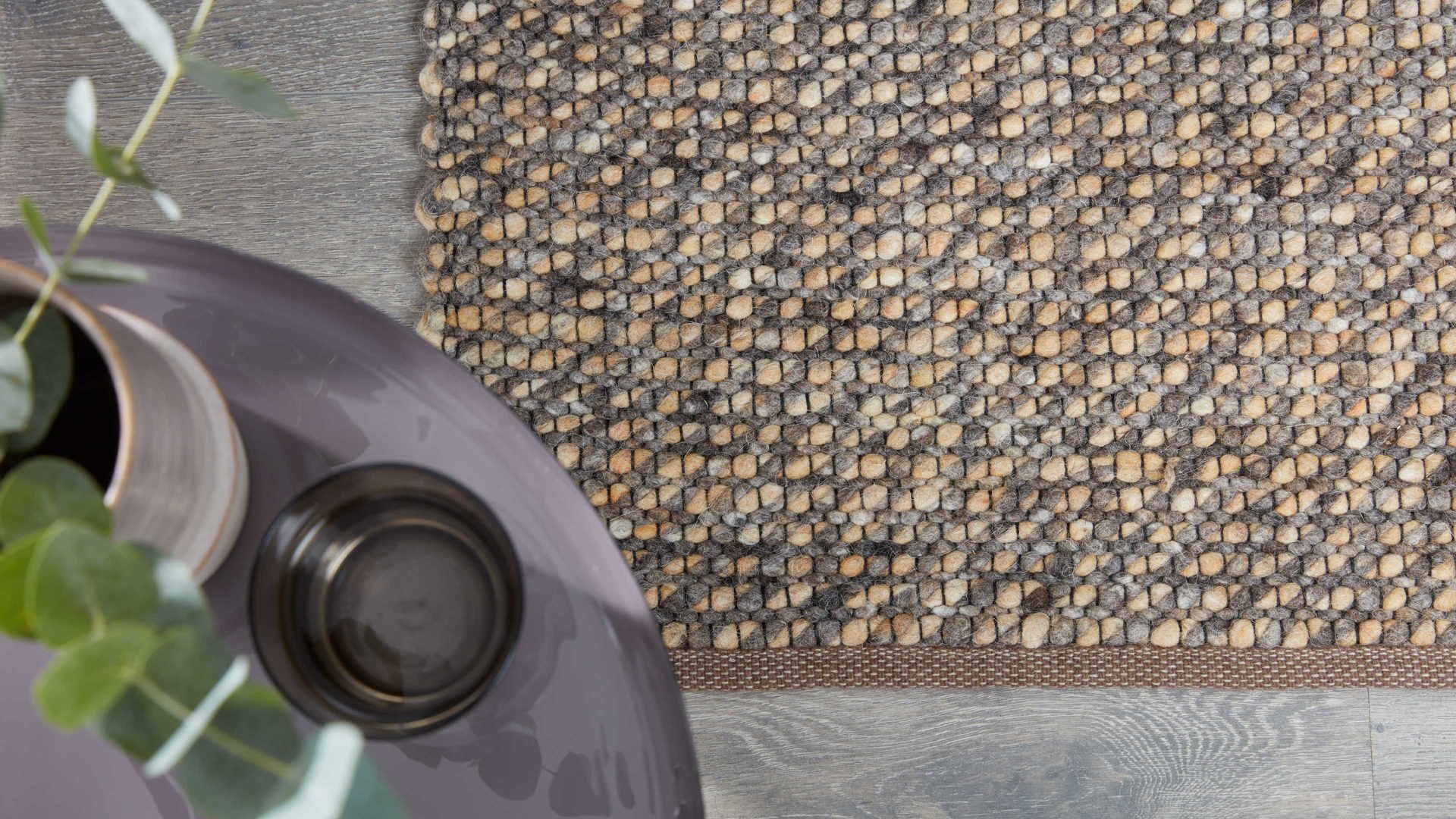 Handwebteppich Interliving aus Naturfaser in Hellbraun Interliving Teppich Serie B-8001 Sahara – ca. 140 x 190 cm